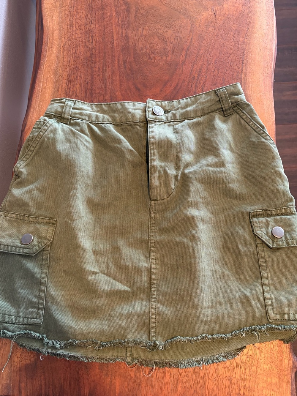 Aeropostale Olive Green Elastic Waist Skirt